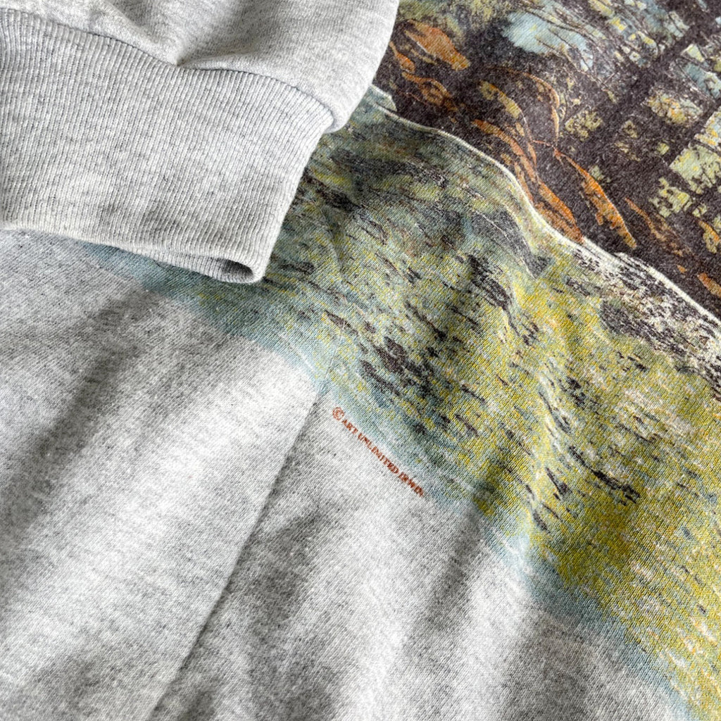 Vintage 90's Boxy Fit AOP Eagle Forest Sweatshirt (L-XL)