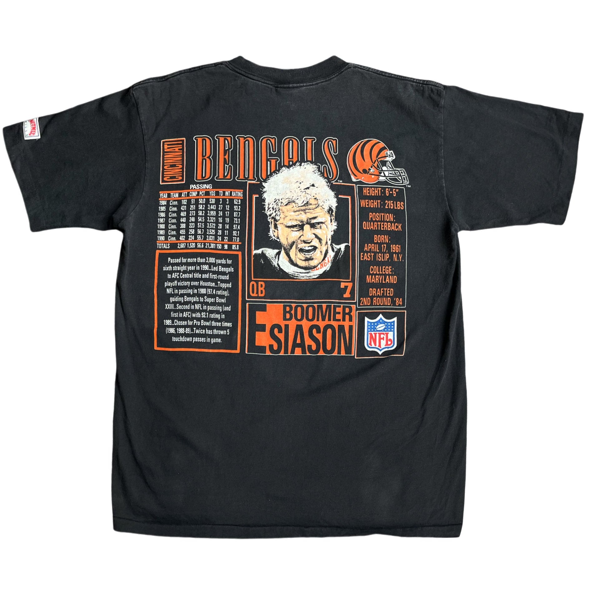 Vintage 90's Boomer Esiason Cincinnati Bengals Nutmeg T-shirt (XL)