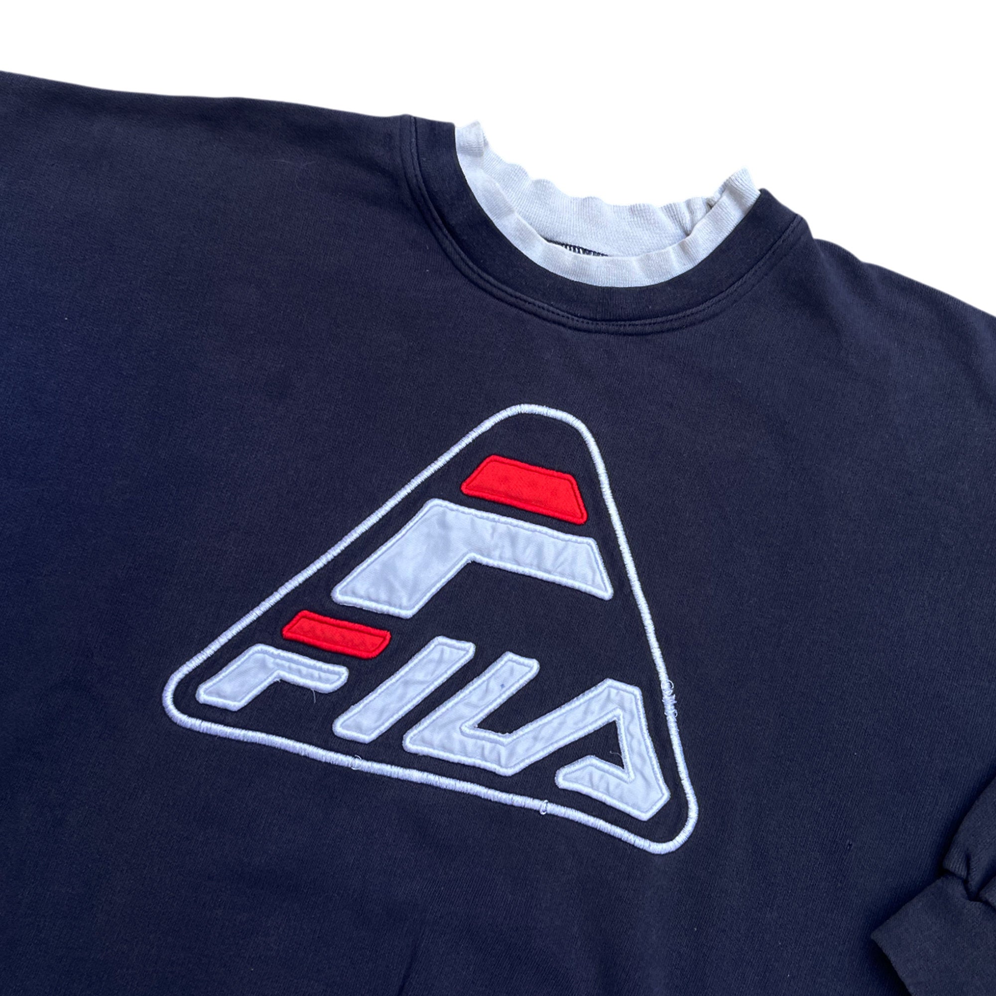 Vintage 90's FILA Sport Boxy Embroidery Sweatshirt (S)
