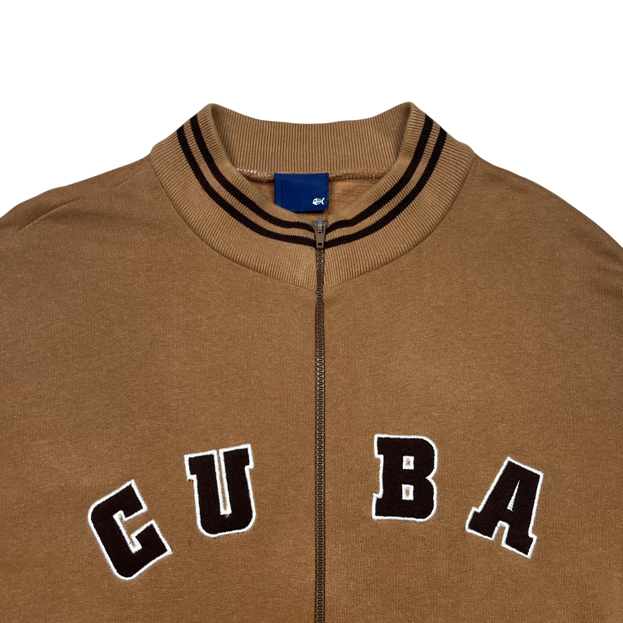 Vintage 90's Fishbone Boxy CUBA Zip Up Sweatshirt (L)