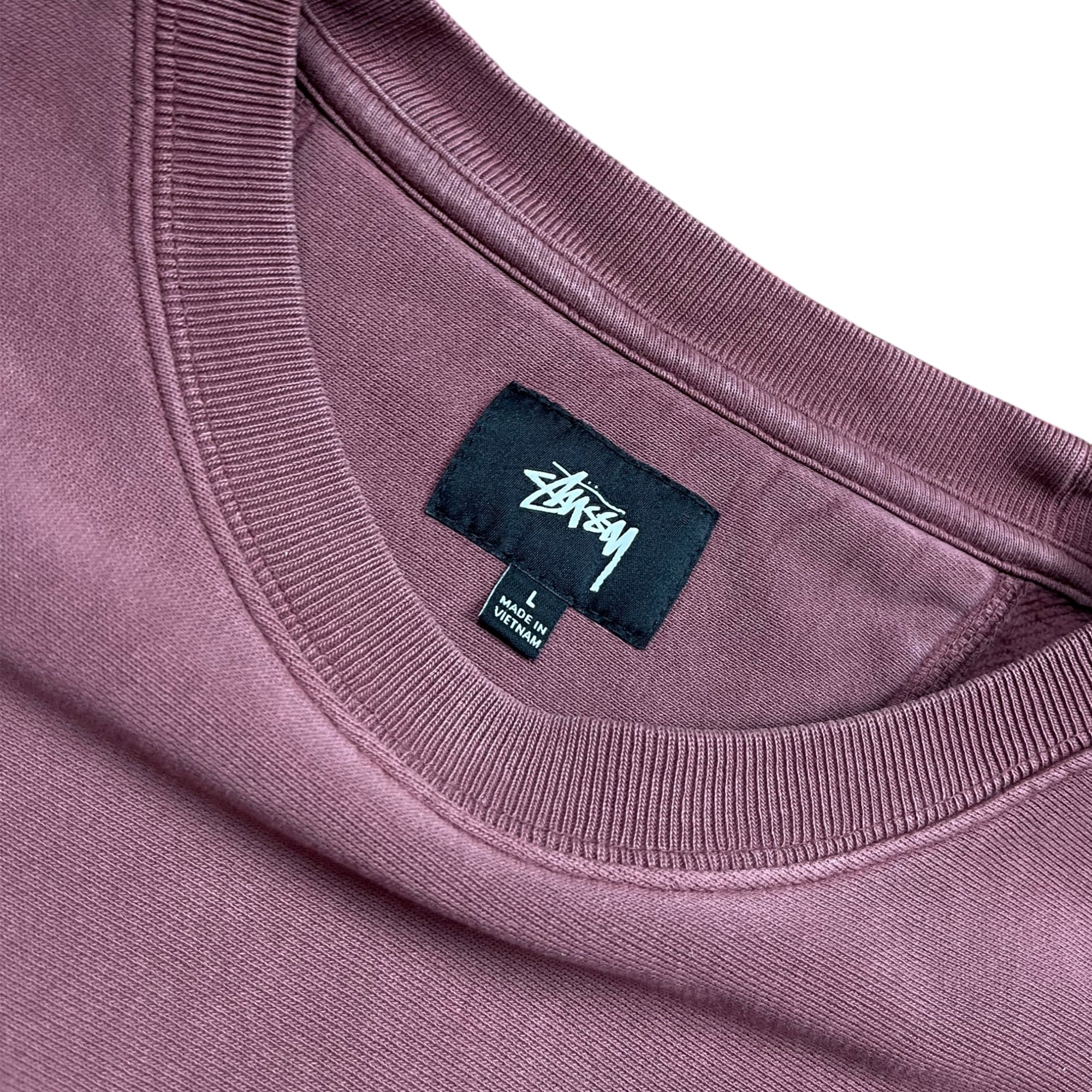 Faded Stussy Embroidery Small Logo Sweatshirt (L)