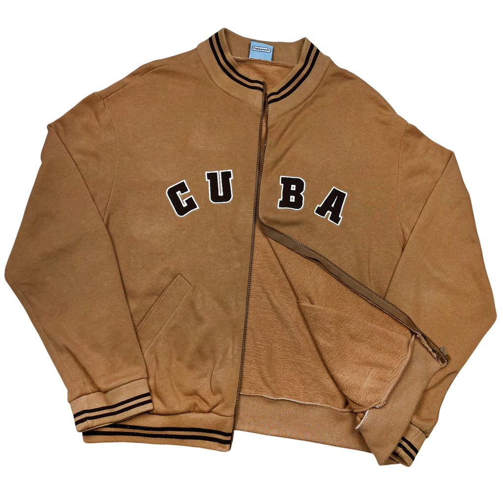 Vintage 90's Fishbone Boxy CUBA Zip Up Sweatshirt (L)