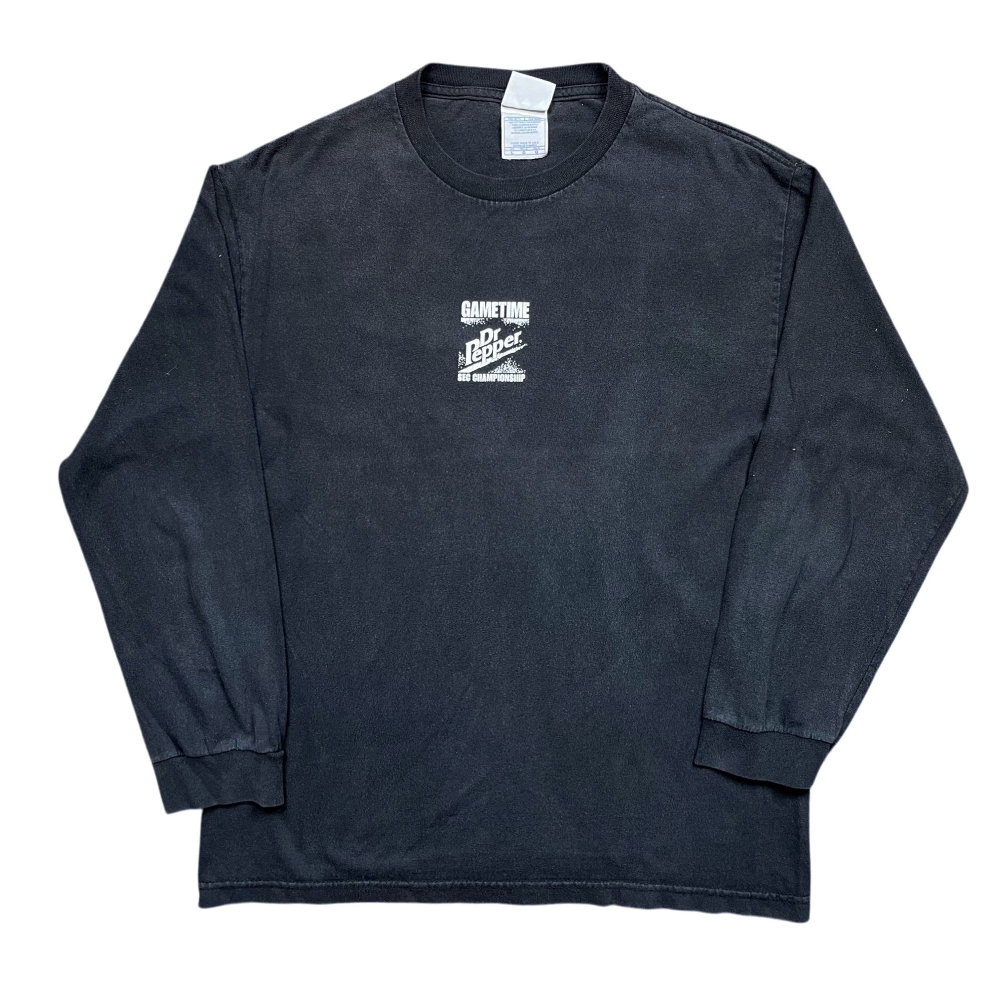 Vintage 90's Dr Pepper SEC Game Time Graphic Faded Long Sleeve Shirt (L)