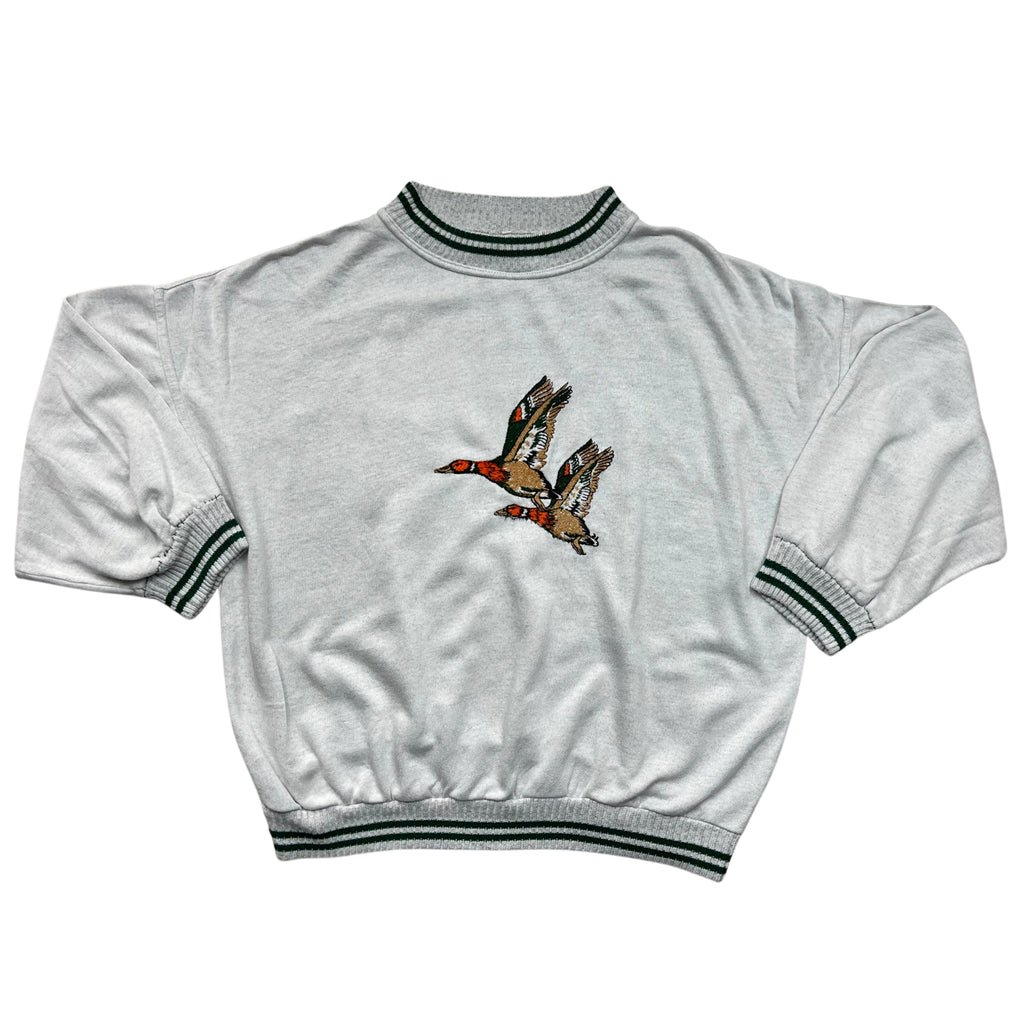 Vintage 80's Women's Boxy Fit Embroidery Sweatshirt (M)