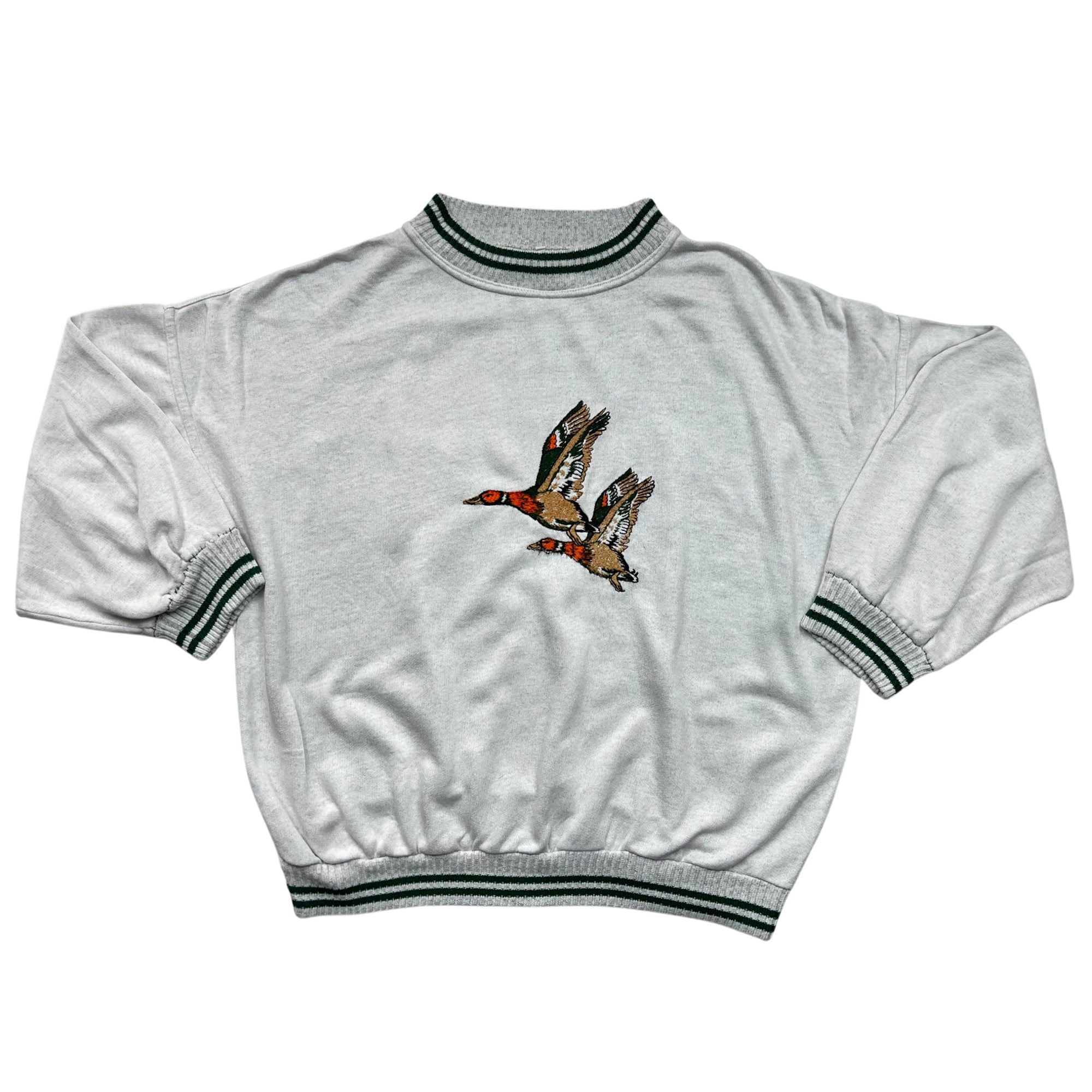 Vintage 80's Women's Boxy Fit Embroidery Sweatshirt (M)