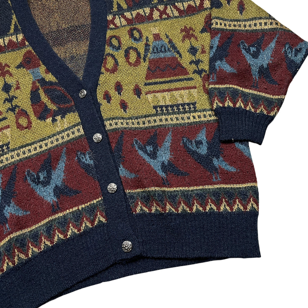 Vintage 90's Hunting Wool Birds Cardigan (M)