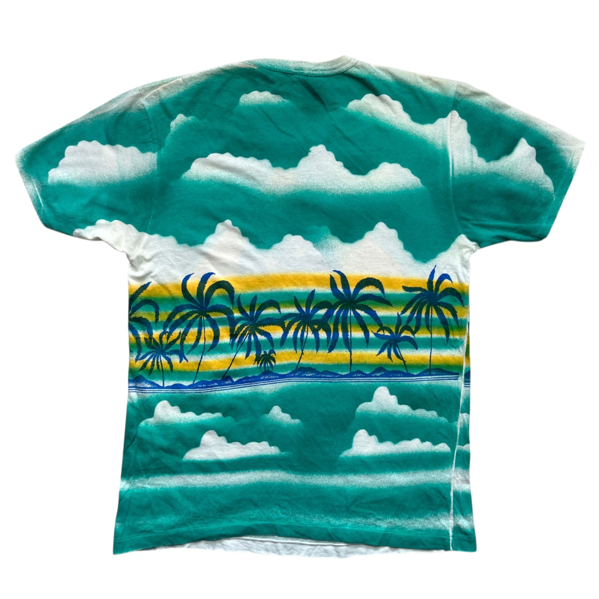 Vintage 80's Brazil AOP Single Stitched T-shirt (M)
