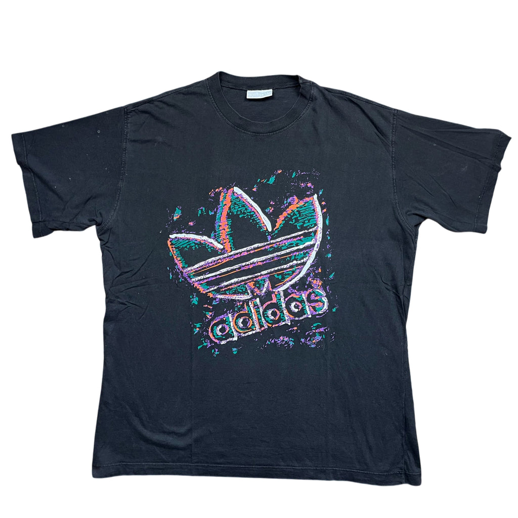 Vintage 90's Adidas Faded Graphic T-shirt (XL)