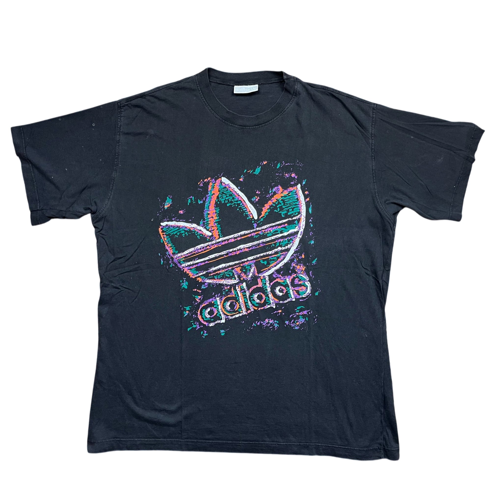 Vintage 90's Adidas Faded Graphic T-shirt (XL)