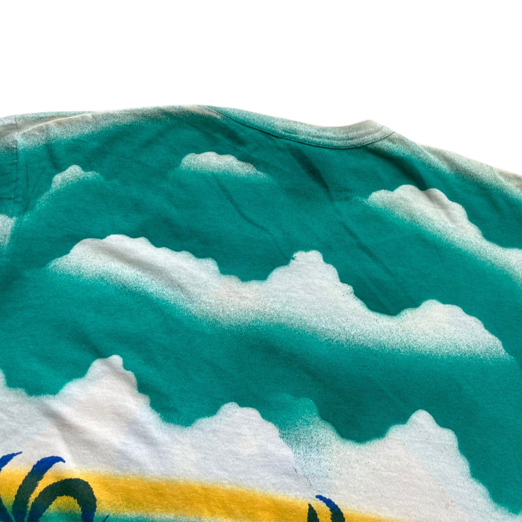 Vintage 80's Brazil AOP Single Stitched T-shirt (M)