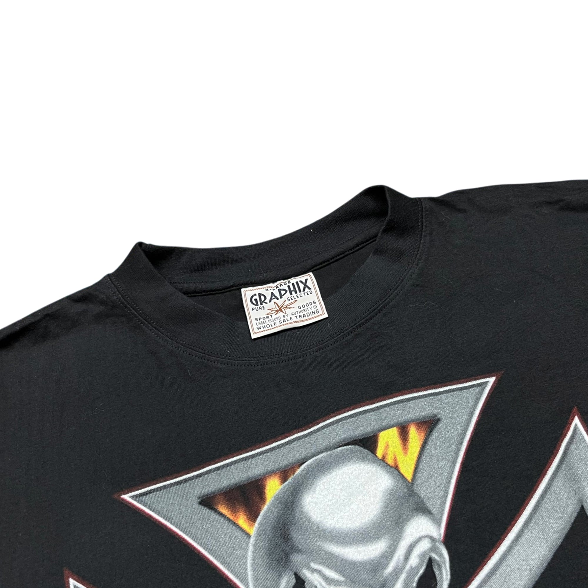 Vintage 90's WCC Skull Boot Graphic T-shirt (XL)