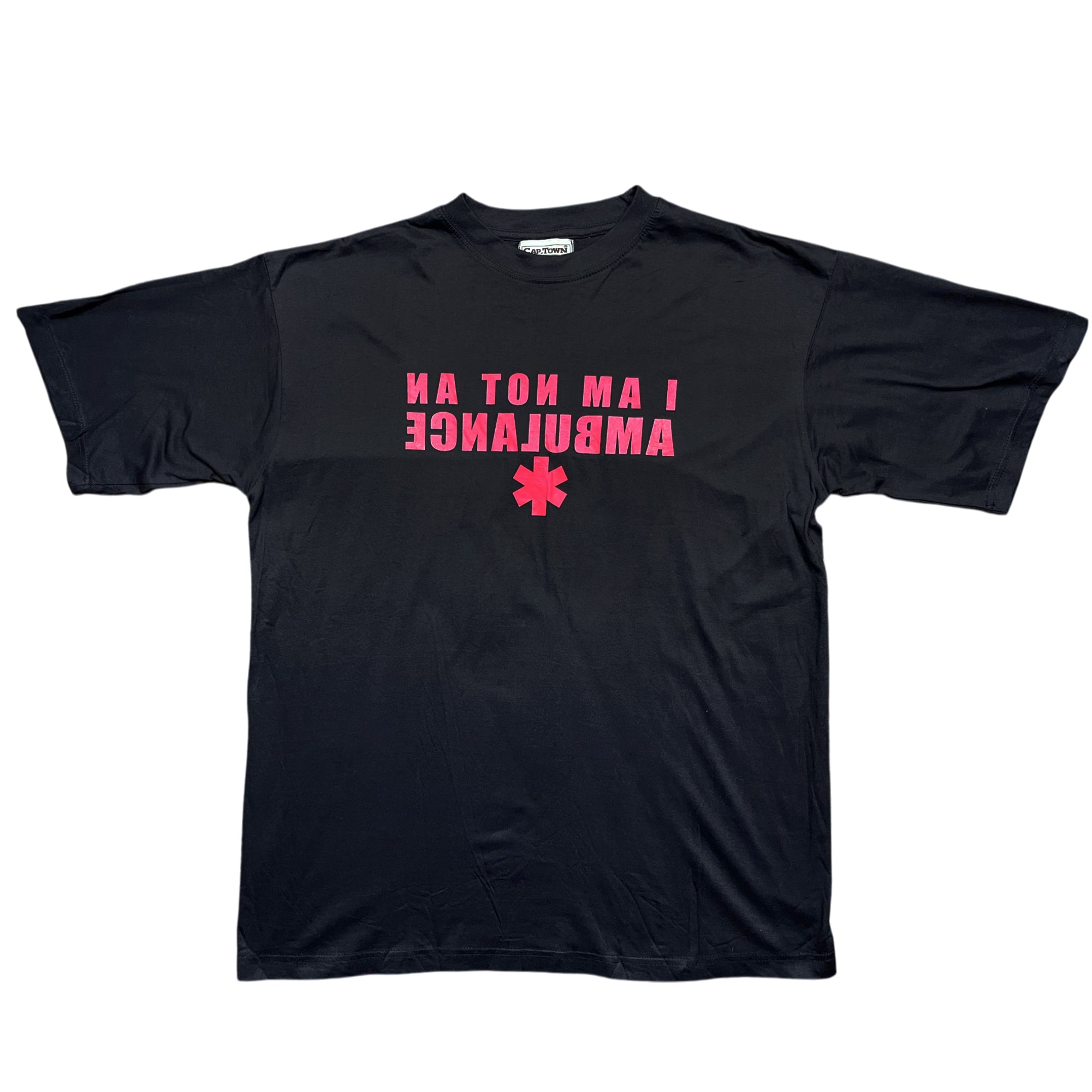 Vintage 90's DOGTOWN I AM NOT AN AMBULANCE Reversed T-shirt (XL)