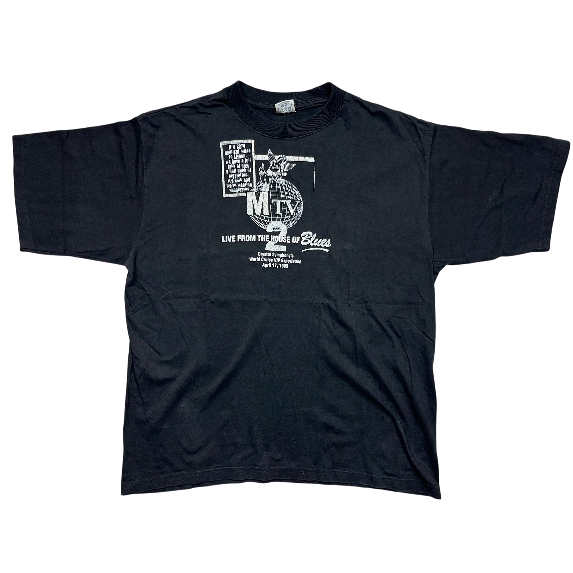 Vintage 1999 MTV The House Of Blues Boxy Graphic T-shirt (L-XL)