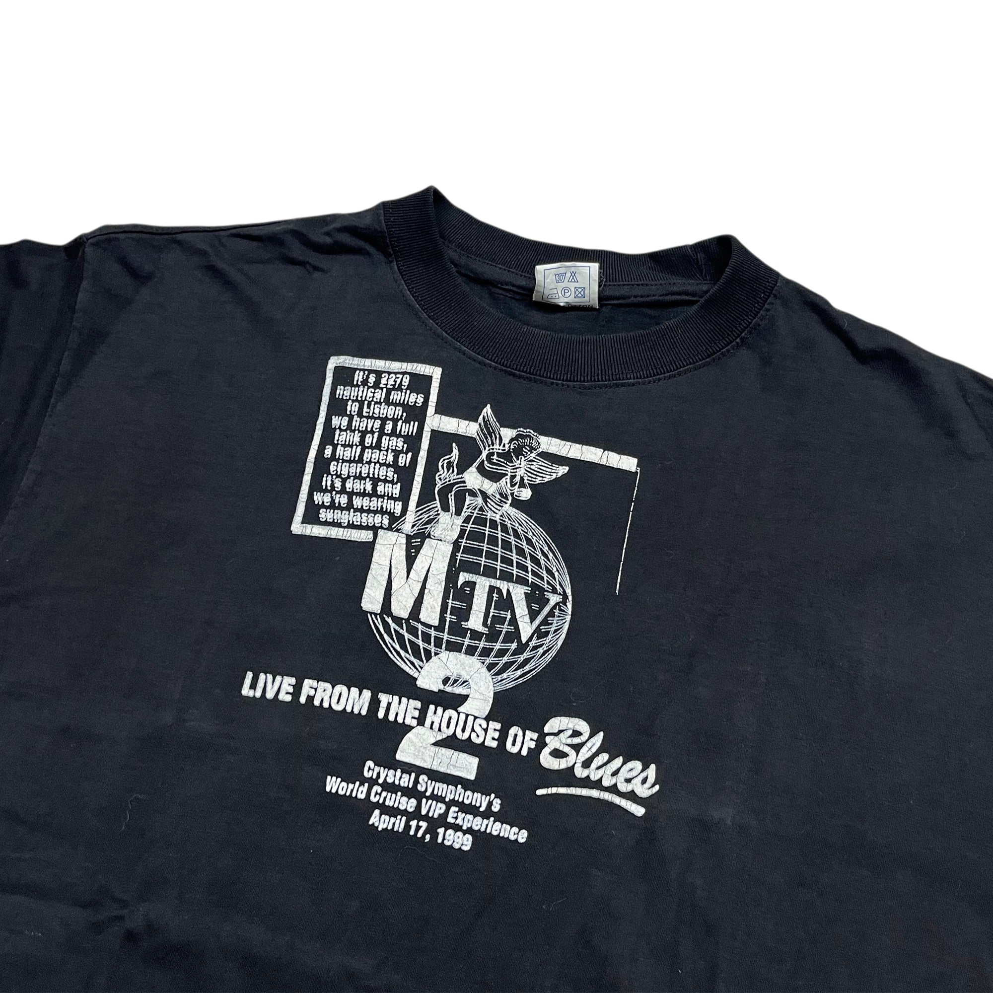 Vintage 1999 MTV The House Of Blues Boxy Graphic T-shirt (L-XL)