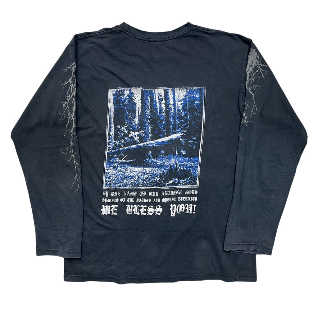 Vintage Nokturnal Mortum Lunar Poetry Faded Long Sleeve T-shirt (L)