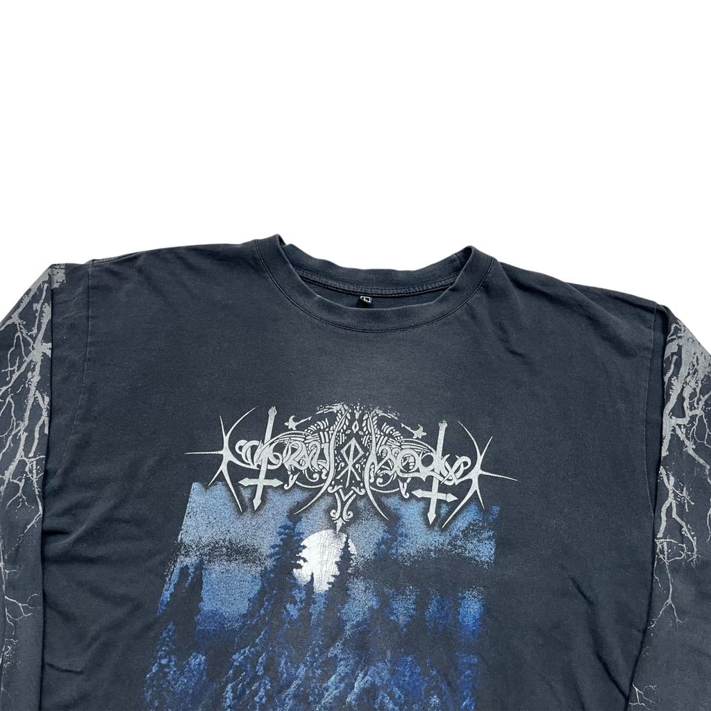 Vintage Nokturnal Mortum Lunar Poetry Faded Long Sleeve T-shirt (L)
