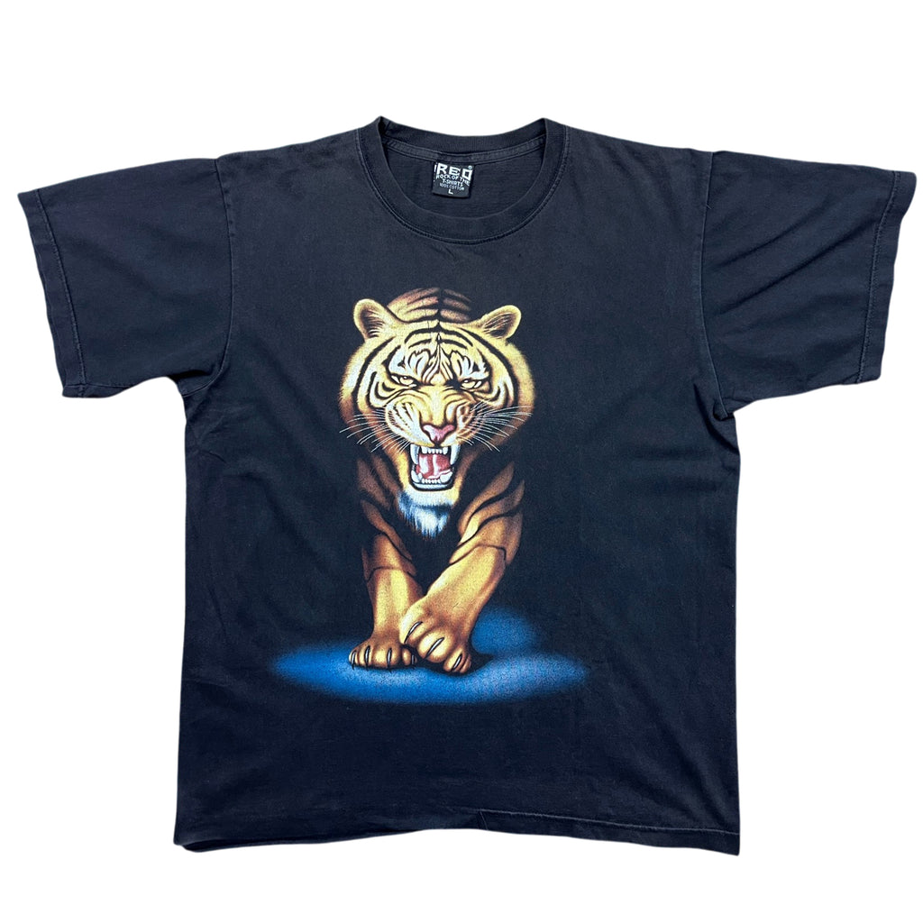 Vintage 90's Tiger Faded Bootleg T-shirt (L)