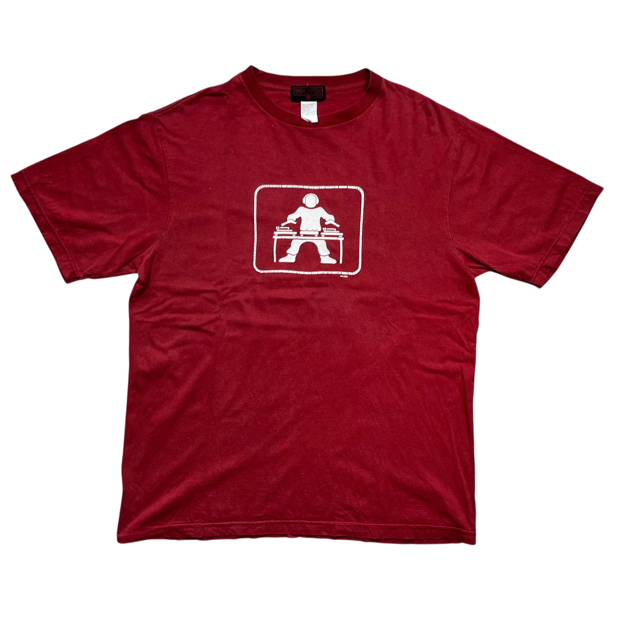 Vintage Work DJ Skateboarding Faded T-shirt (XL)
