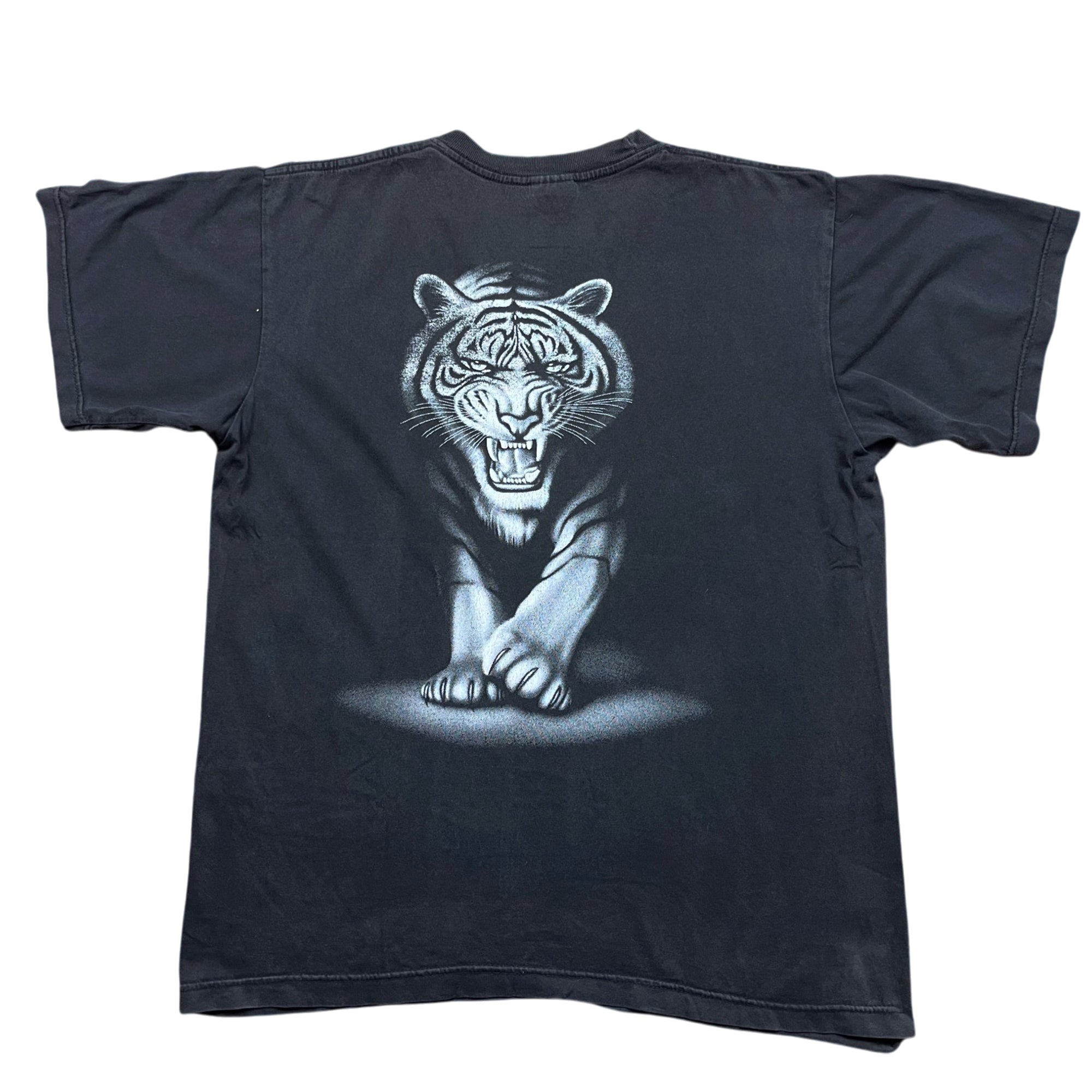 Vintage 90's Tiger Faded Bootleg T-shirt (L)