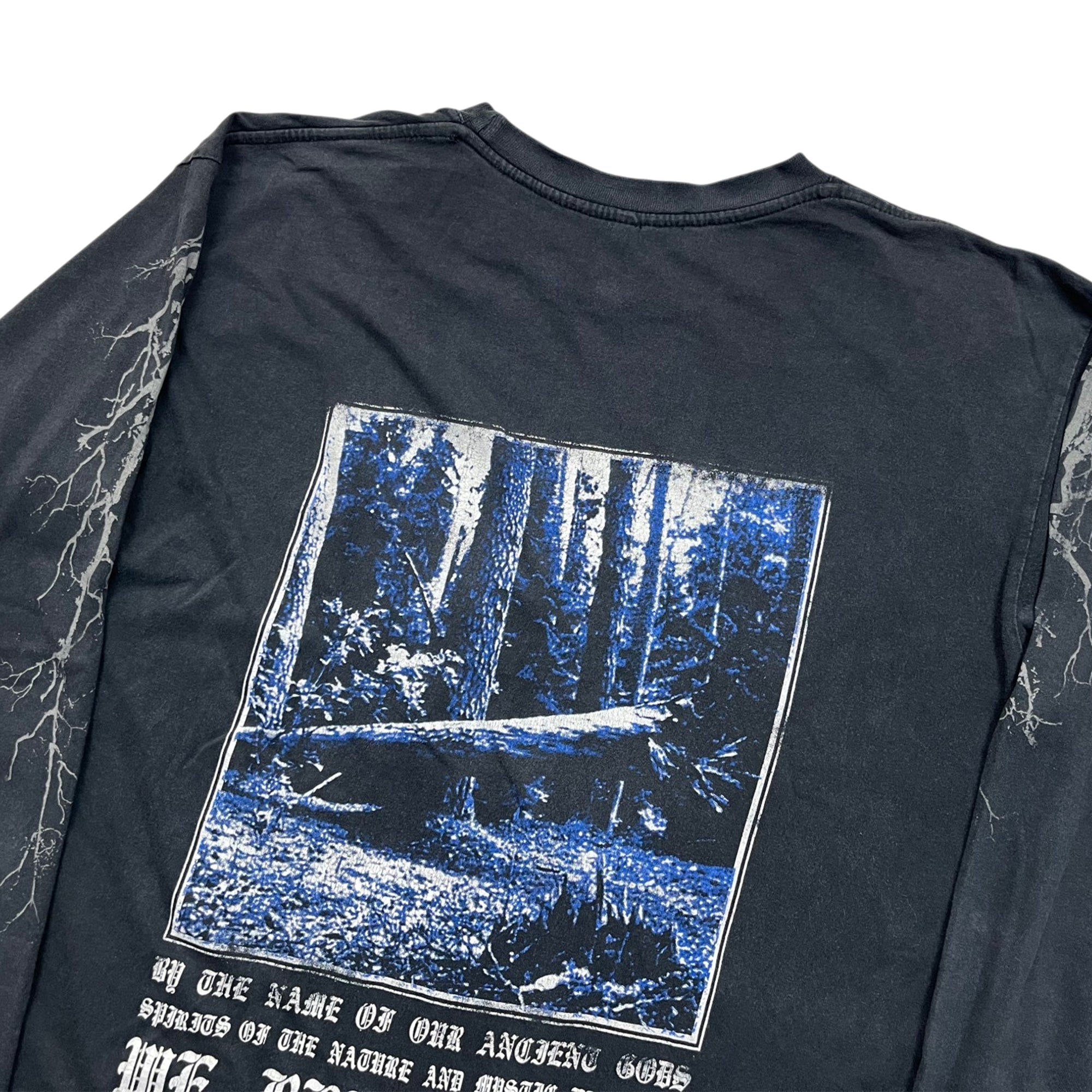 Vintage Nokturnal Mortum Lunar Poetry Faded Long Sleeve T-shirt (L)