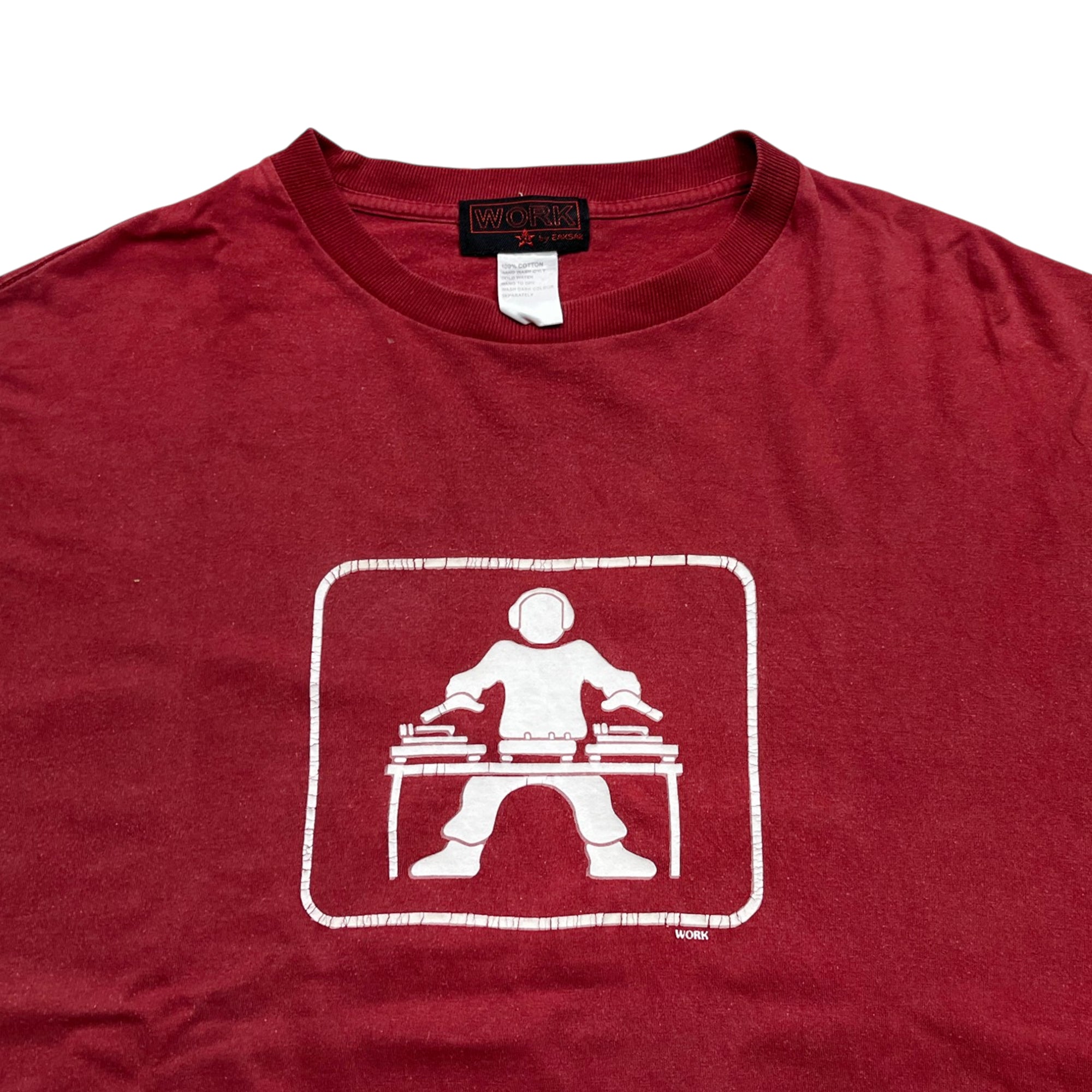 Vintage Work DJ Skateboarding Faded T-shirt (XL)