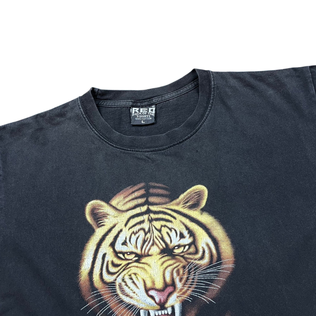 Vintage 90's Tiger Faded Bootleg T-shirt (L)