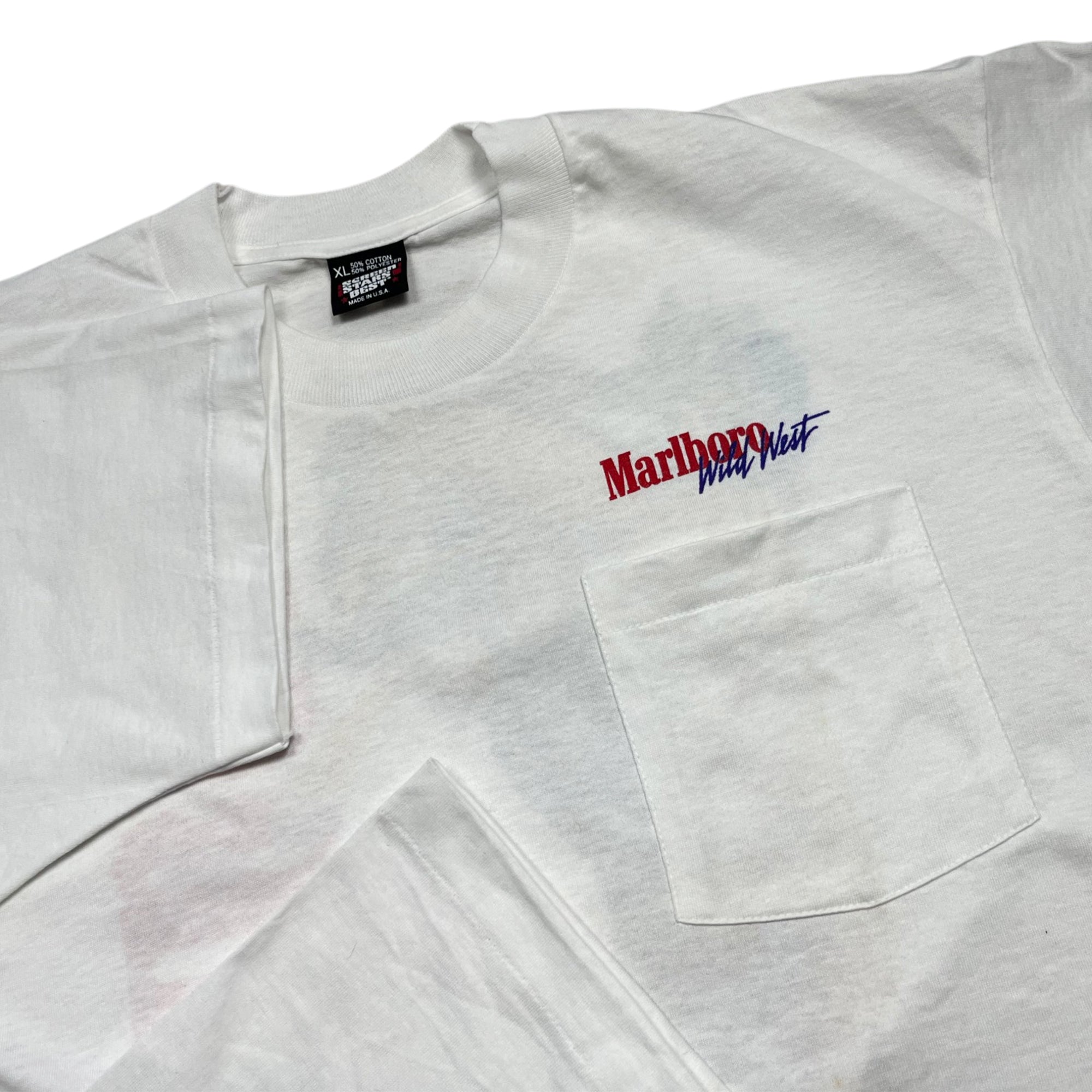 Vintage 90's Rare Marlboro Cowboy Pocket T-shirt (XL)