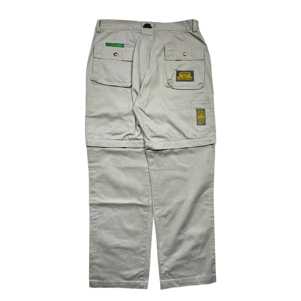 Vintage 90's Camel 2 in 1 Pants / Shorts Wide Fit Cargo Pants (L)