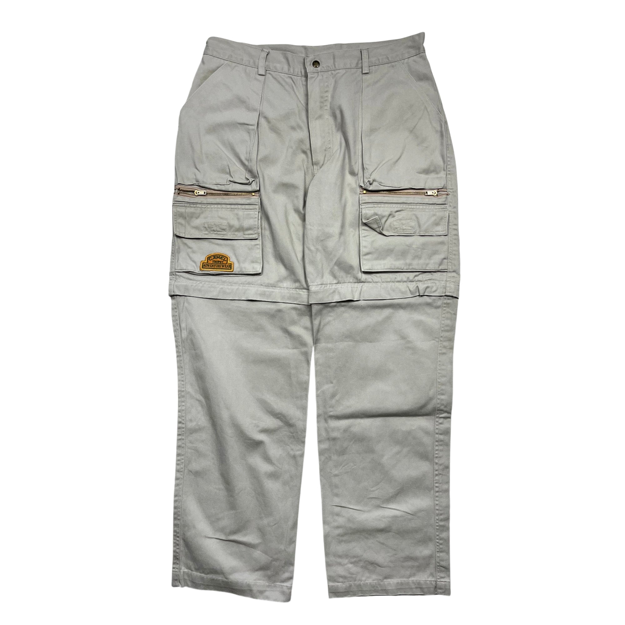 Vintage 90's Camel 2 in 1 Pants / Shorts Wide Fit Cargo Pants (L)