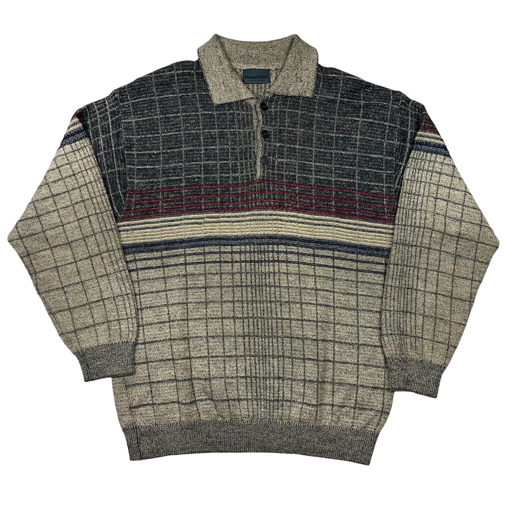 Vintage 90's Hippie Style Button Up Sweater (XL)