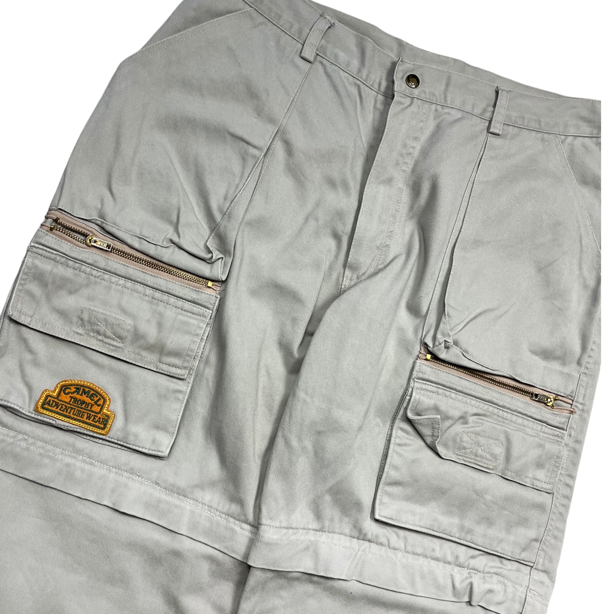 Vintage 90's Camel 2 in 1 Pants / Shorts Wide Fit Cargo Pants (L)