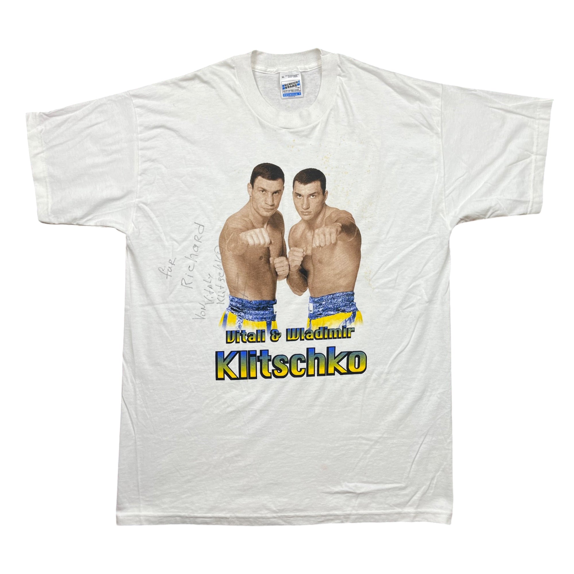 Vintage 90's Klitschko Brother Boxing Signed T-shirt (XL)