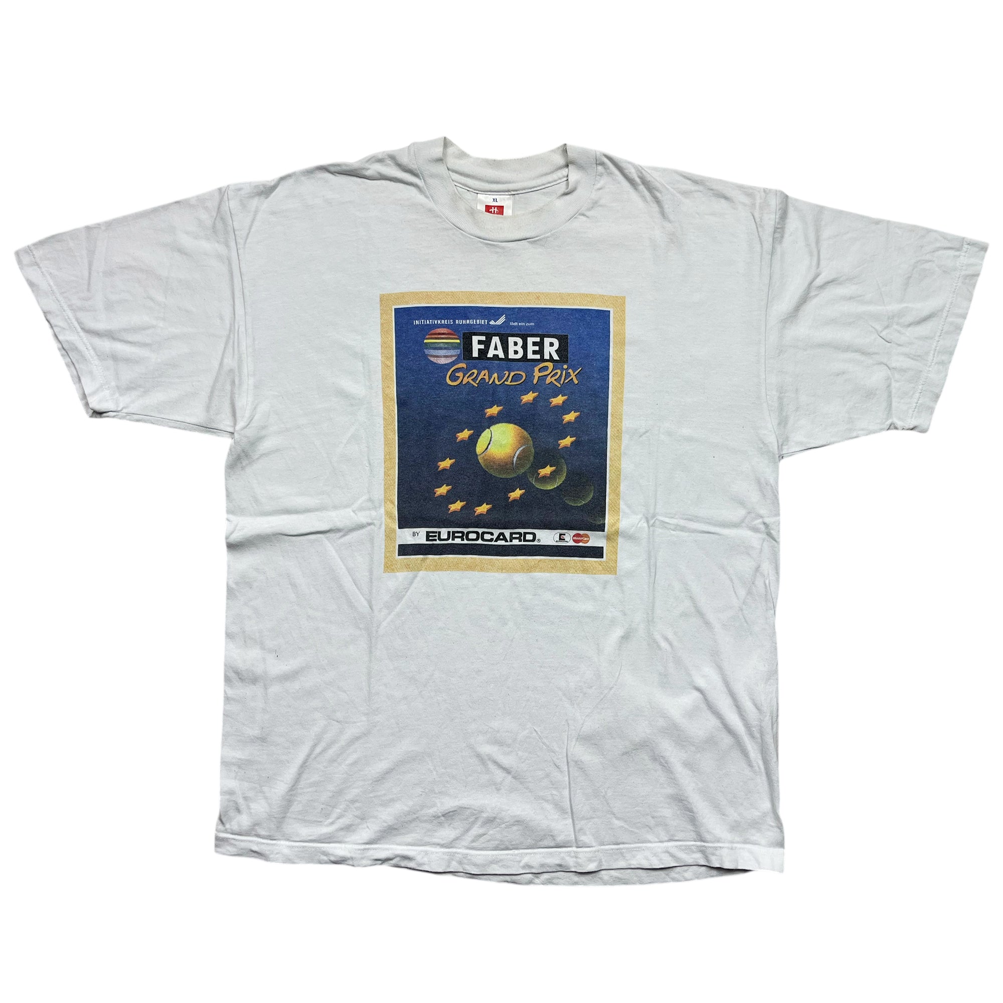 Vintage 90's Tennis Faber Boxy Grand Prix Graphic T-shirt (XL)