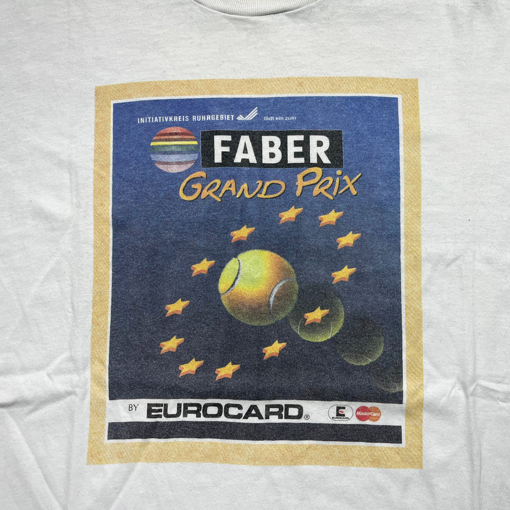 Vintage 90's Tennis Faber Boxy Grand Prix Graphic T-shirt (XL)