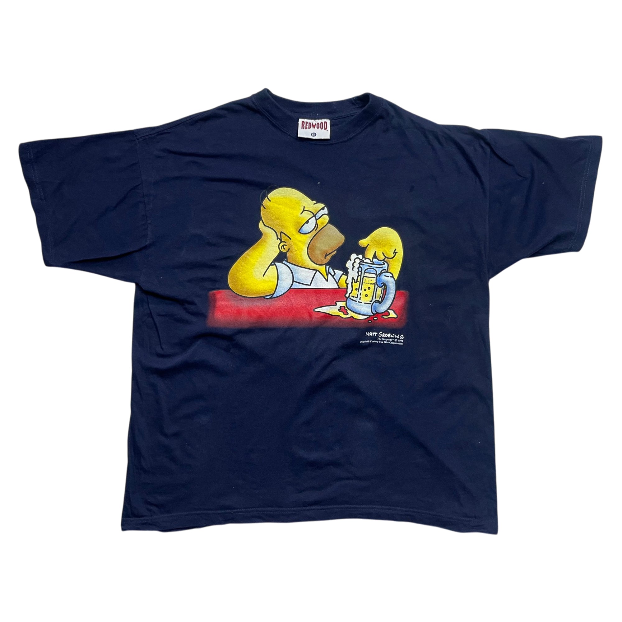 Vintage 90's Homer Simpson REDWOOD Graphic T-shirt (XL)