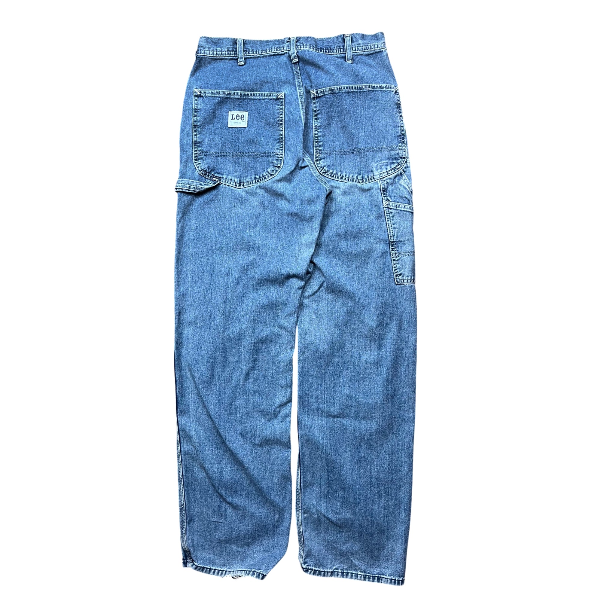 Vintage Women's LEE Light Wash Carpenter Jeans (M)