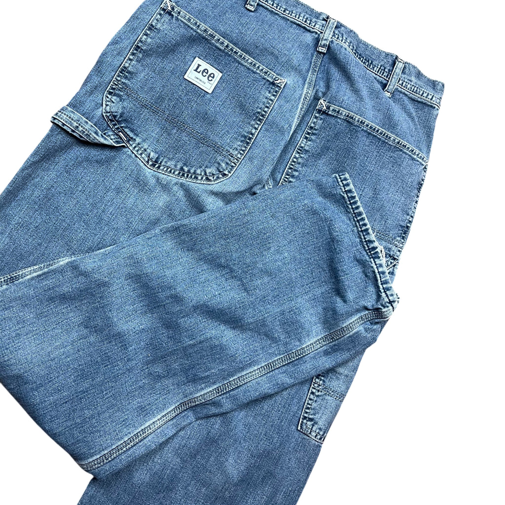Vintage Women's LEE Light Wash Carpenter Jeans (M)