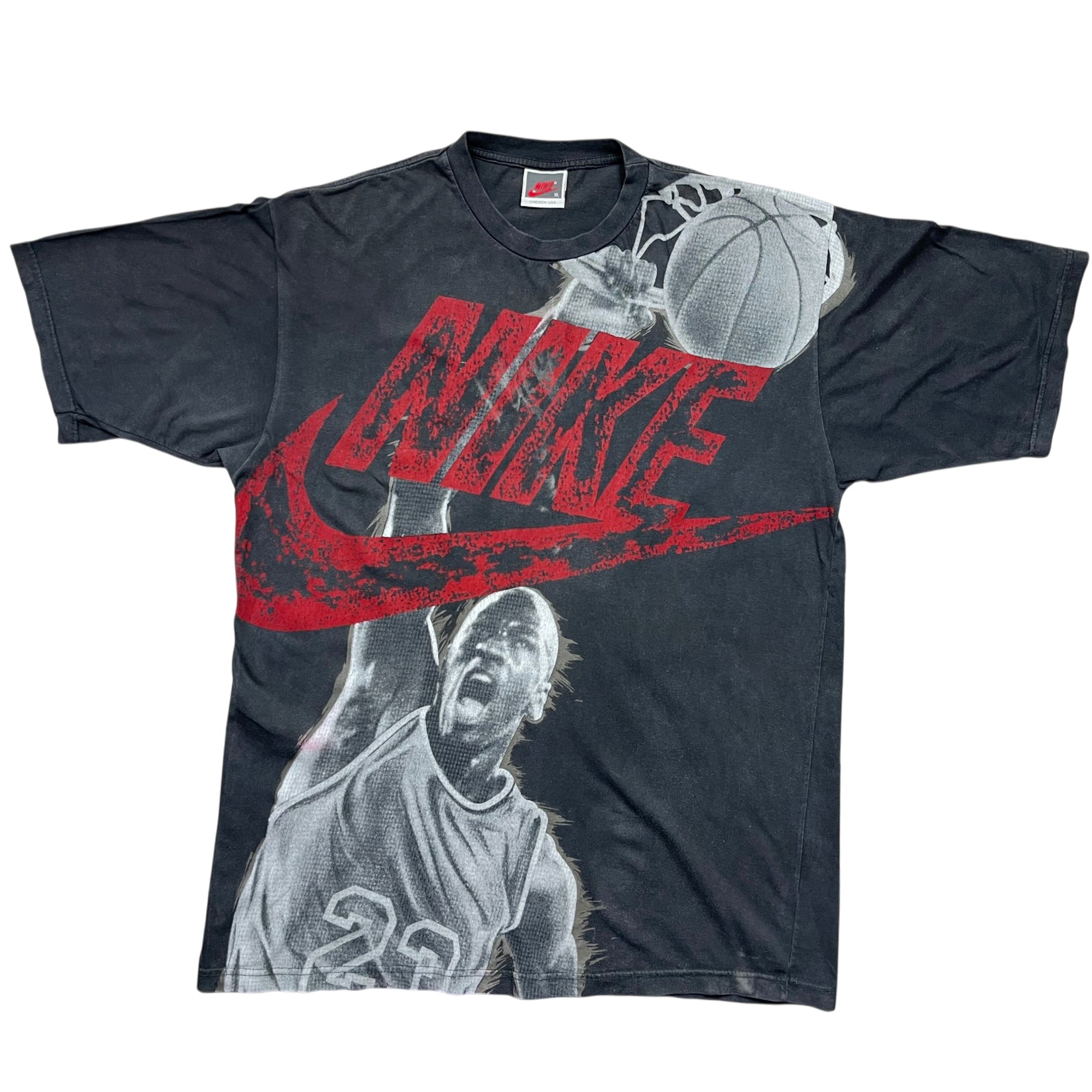 Vintage 1992 Nike USA Michael Jordan Dunking AOP T-shirt (XL)