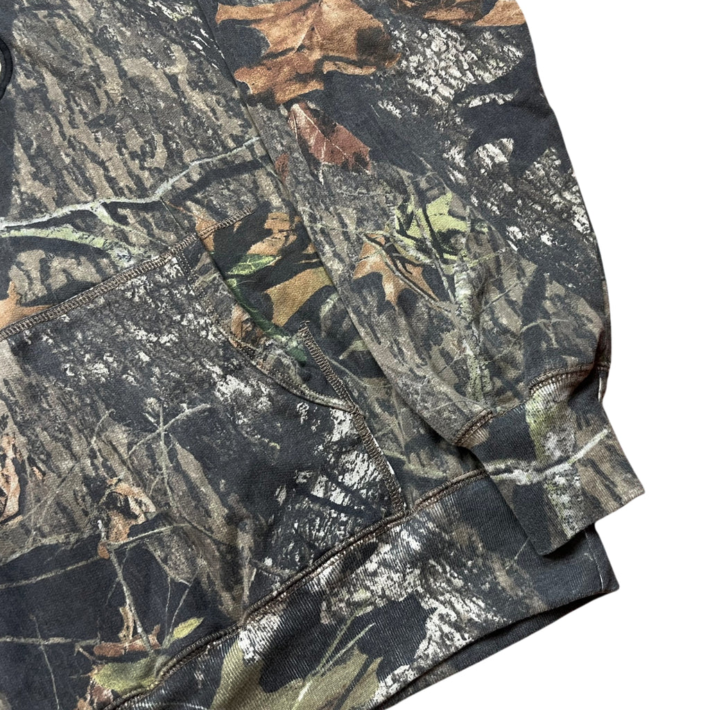 Vintage Mossy OAK Cotton Boxy Real Tree Camo Hoodie (L)