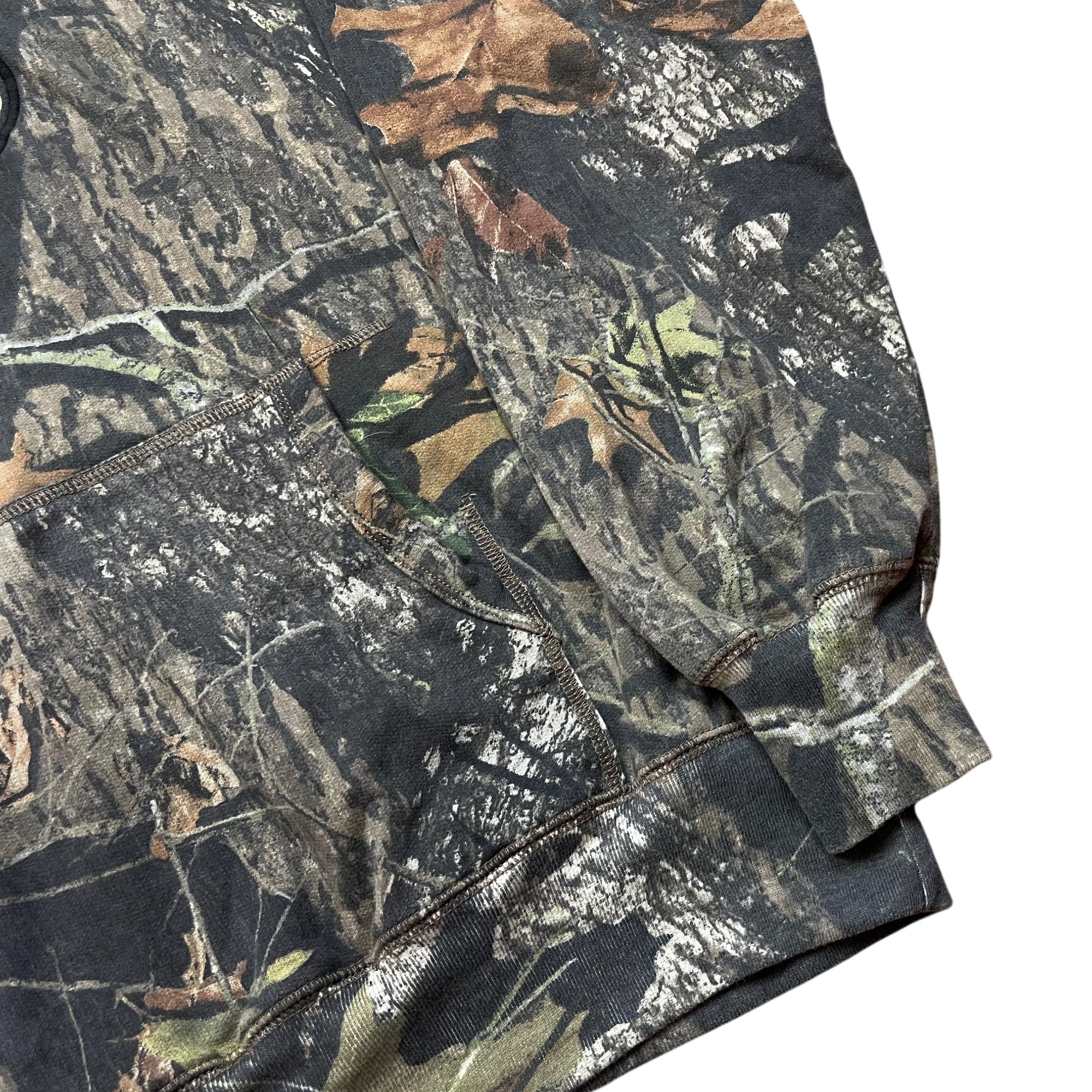 Vintage Mossy OAK Cotton Boxy Real Tree Camo Hoodie (L)