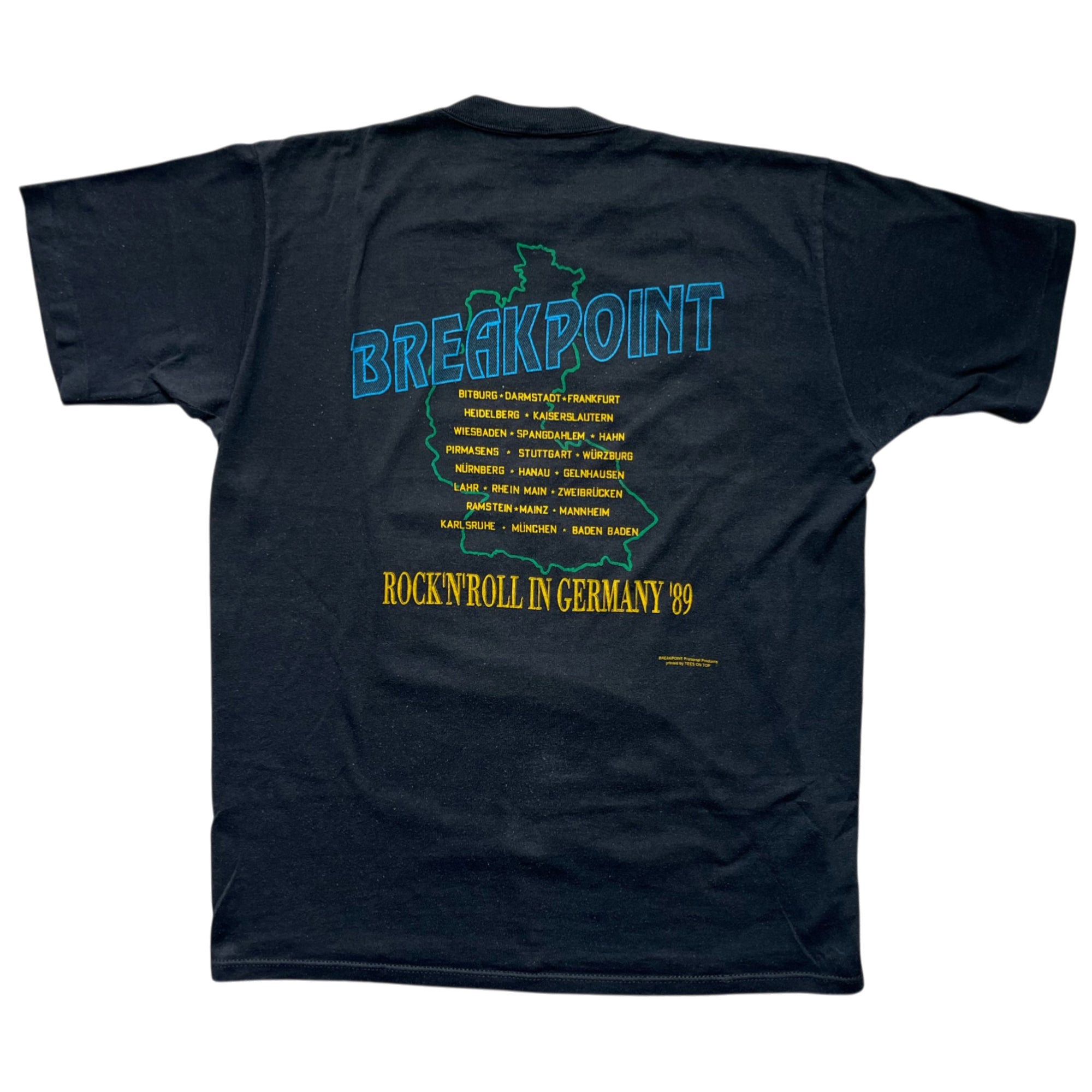 Vintage 1989 Break Point Germany Tour Single Stitched Band T-shirt (L)
