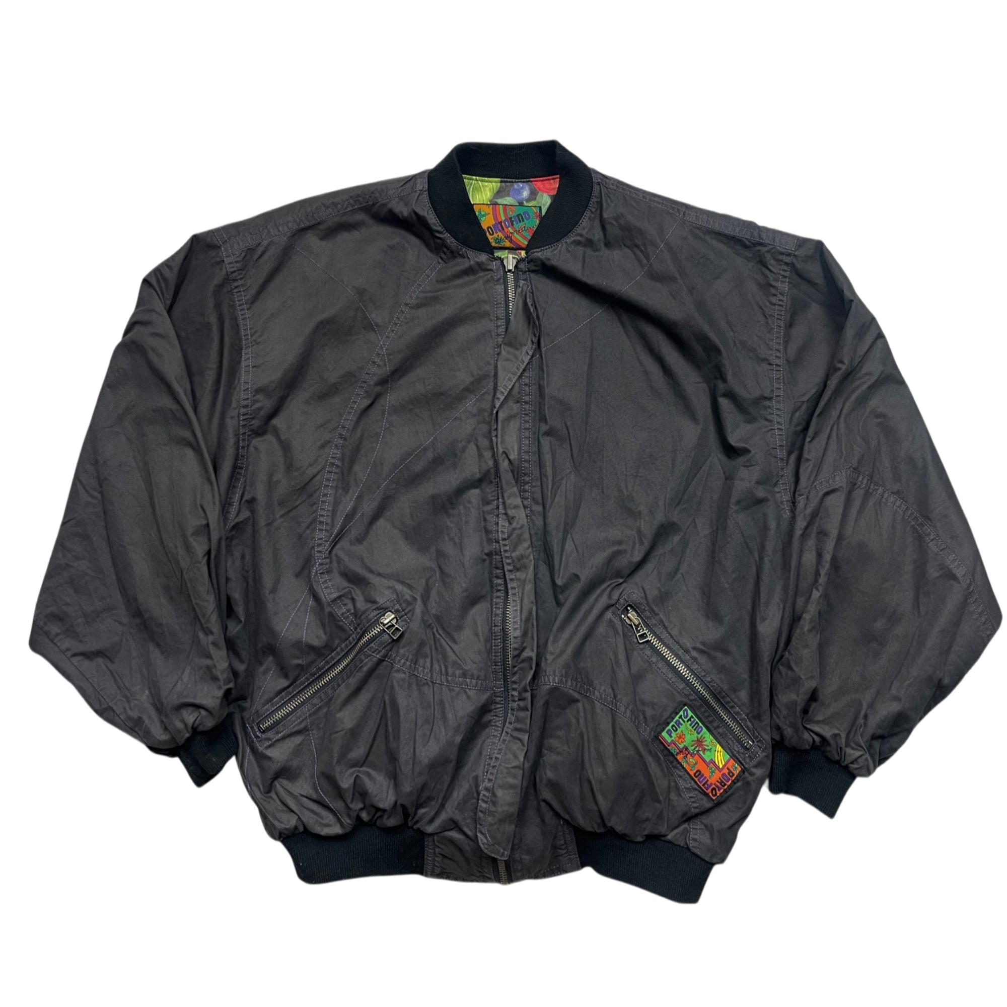 Vintage 90's Reversible Portofino Italian Bomber Jacket (S)
