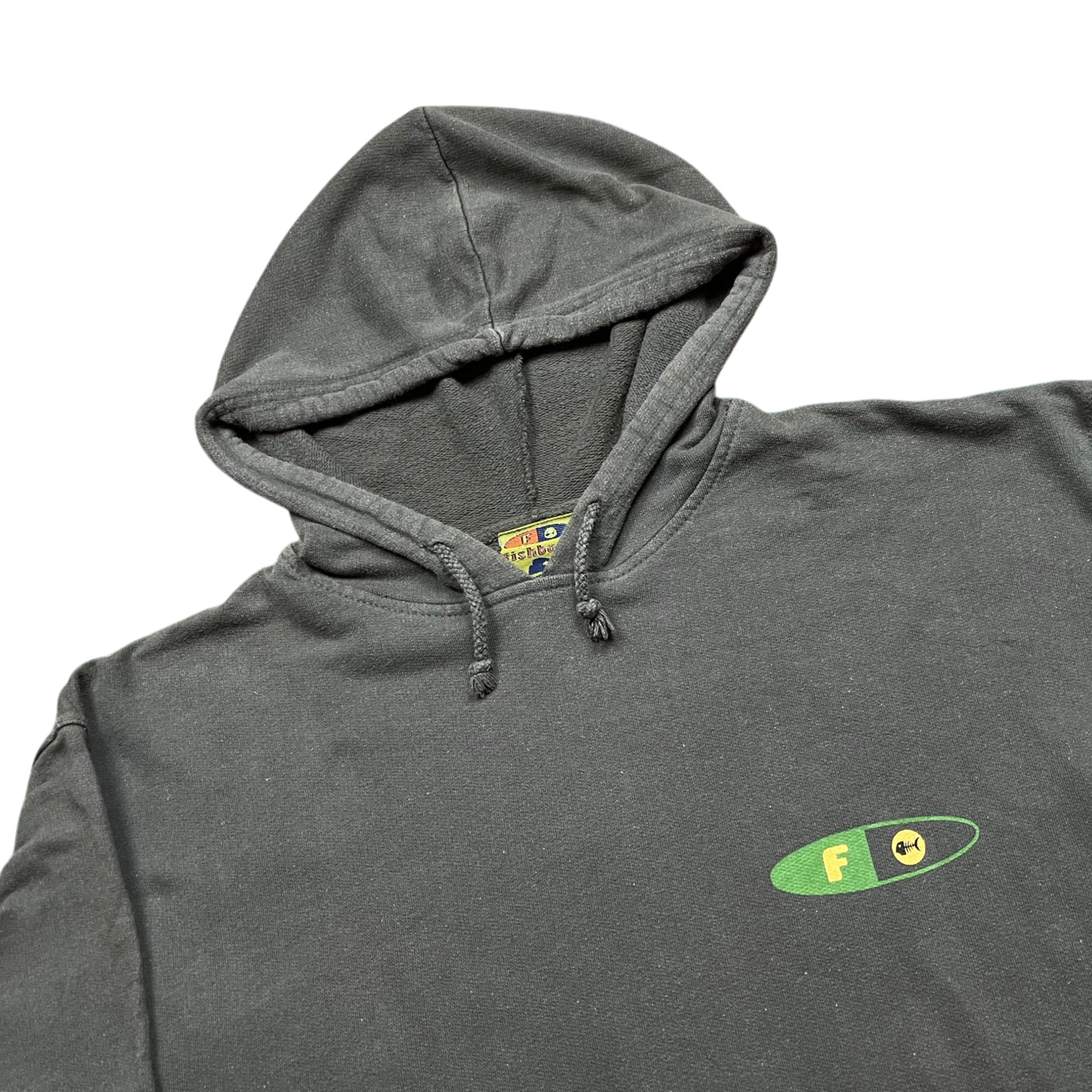 Vintage 90's Fishbone Faded Skateboarding Hoodie (L-XL)