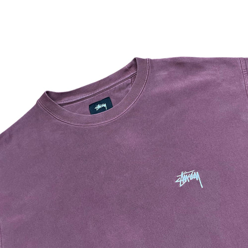 Faded Stussy Embroidery Small Logo Sweatshirt (L)