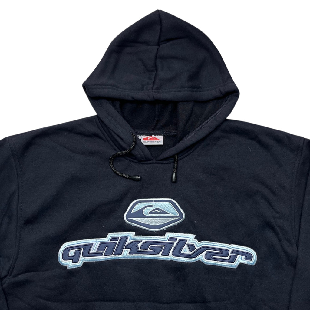 Vintage Quicksilver Skateboarding Boxy Embroidery Hoodie (L)
